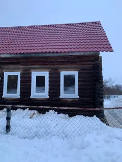 Пластиковые окна в деревянном доме — д. Денисово — фото 1