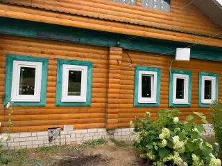 Пластиковые окна в деревянном доме — д. Просье — фото 1